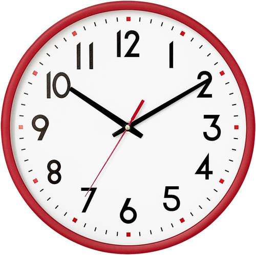 Wall clock red - wall,